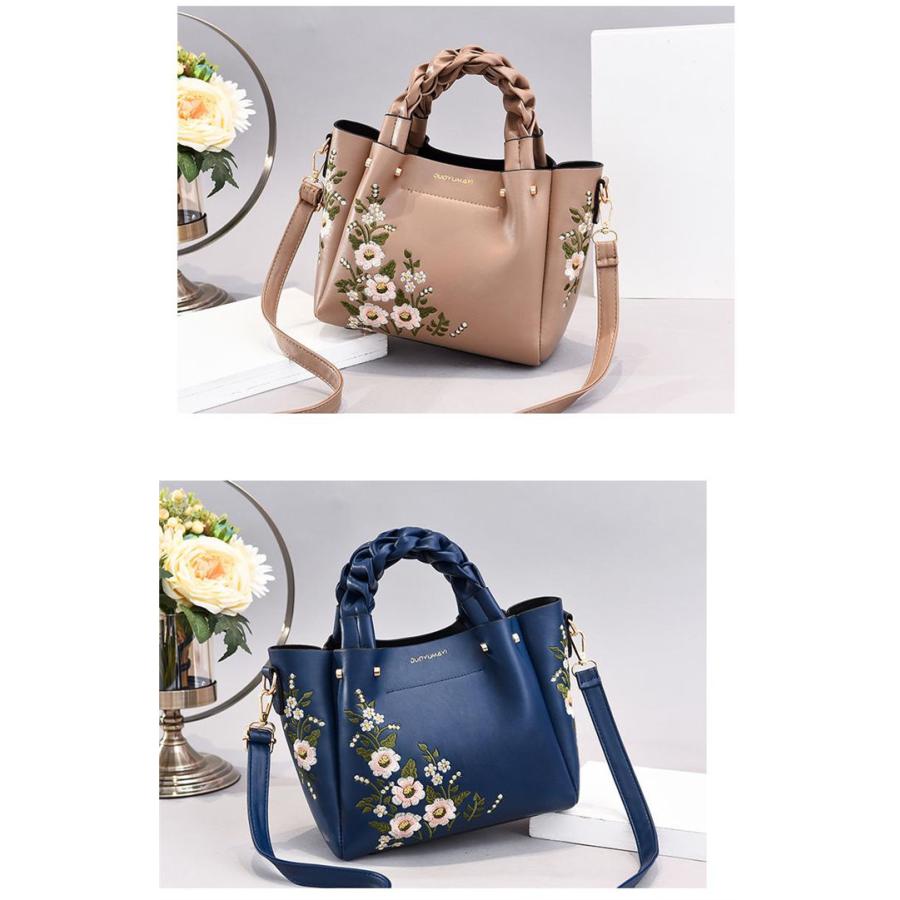 ハンドバッグ ショルダーバッグ 2way 大人 レディース 花柄刺 セレモニーPUレザー斜めがけ 鞄 ハンドバック |  | 07