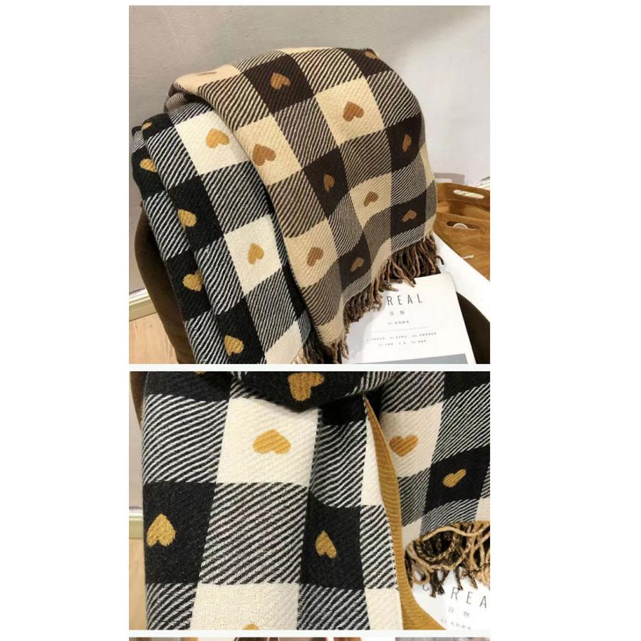 マフラー レディース ストール 大判 厚手 リバーシブル チェック秋冬ショール 大判ストール 暖かい |  | 11