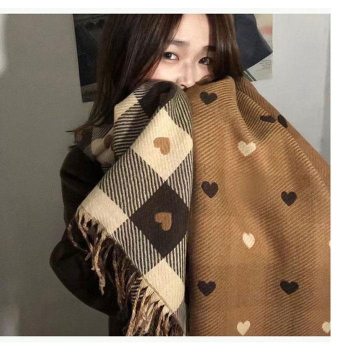 マフラー レディース ストール 大判 厚手 リバーシブル チェック秋冬ショール 大判ストール 暖かい |  | 08