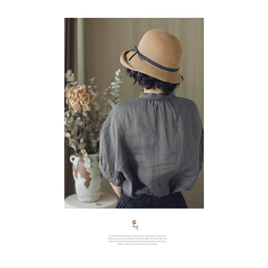 帽子 レディース 折りたたみ 麦わら帽子 春夏 麦わらハット 大きめ遮光夏 バケットハット 麦わら |  | 10