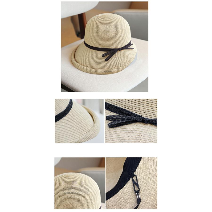 帽子 レディース 折りたたみ 麦わら帽子 春夏 麦わらハット 大きめ遮光夏 バケットハット 麦わら |  | 11
