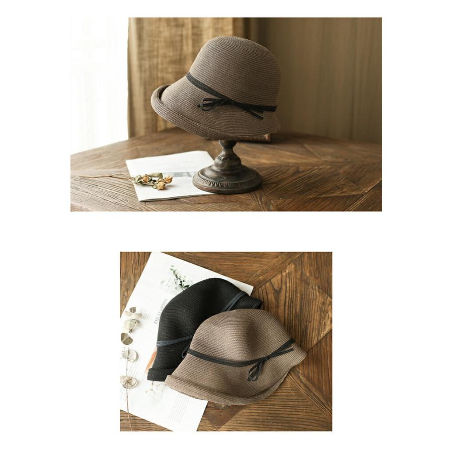 帽子 レディース 折りたたみ 麦わら帽子 春夏 麦わらハット 大きめ遮光夏 バケットハット 麦わら |  | 12