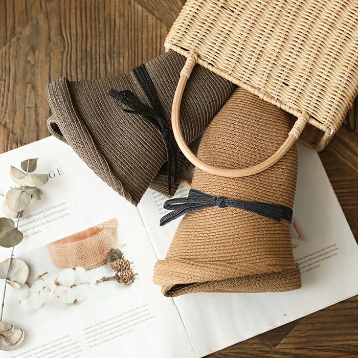 帽子 レディース 折りたたみ 麦わら帽子 春夏 麦わらハット 大きめ遮光夏 バケットハット 麦わら |  | 04