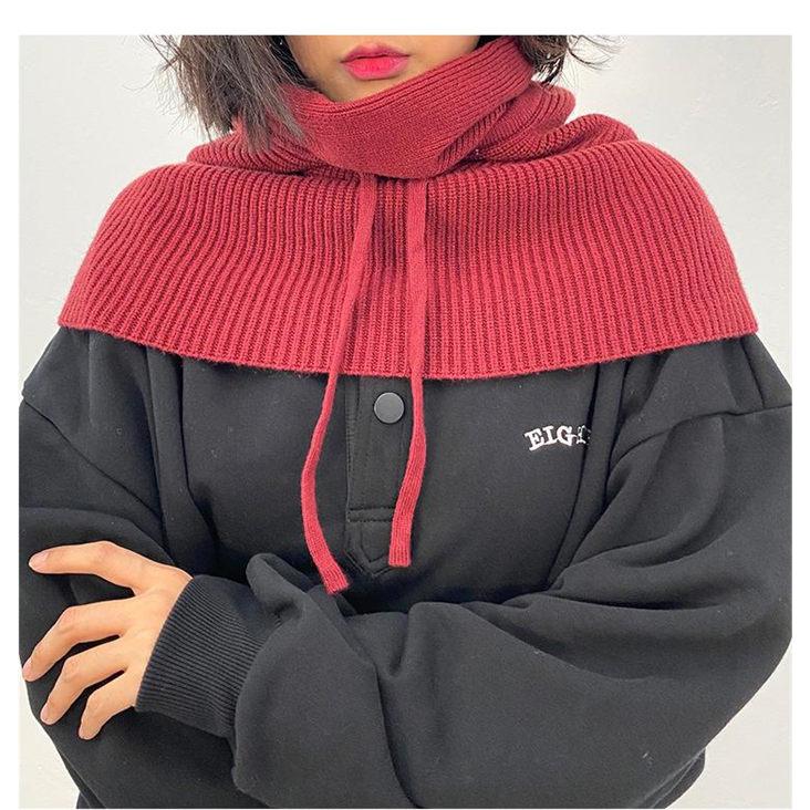 ニット フードウォーマー ネックウォーマー レディース メンズ 男女兼用 秋冬大きめ 防寒 防風 |  | 07