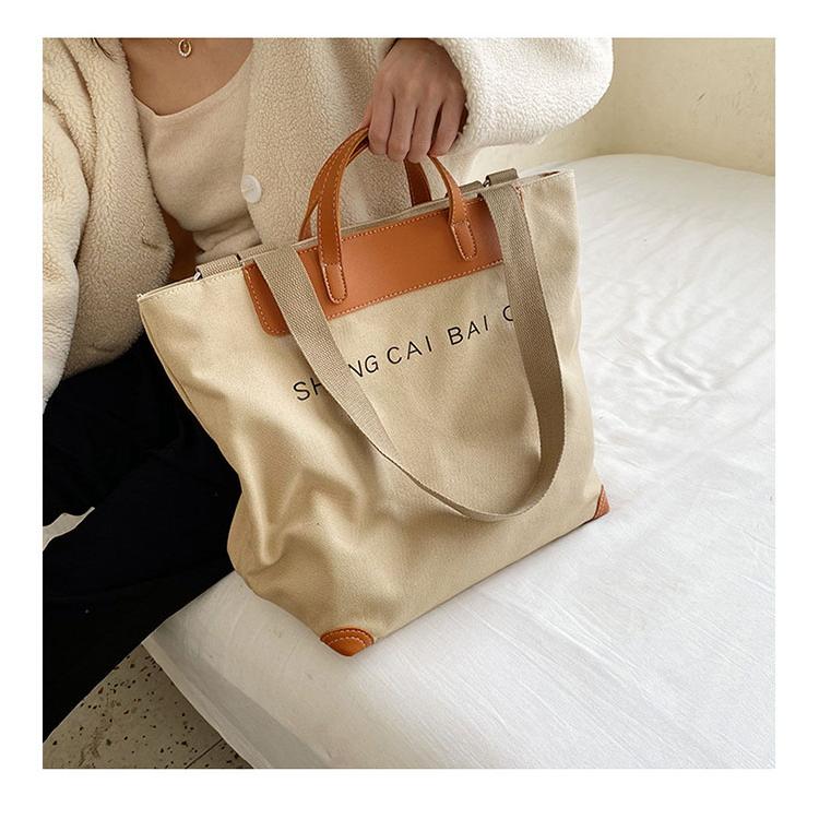 トートバッグ キャンバス レディース 大きめ a4 ファスナー付き トート布ショルダーバッグ 2way キャンバスバッグ |  | 04