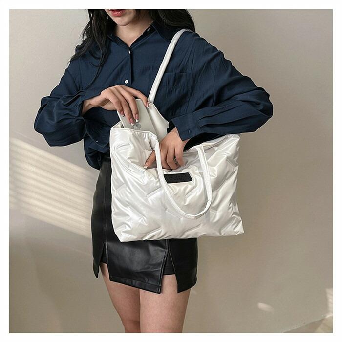 キルティングバッグ トートバッグ レディース 大容量 バッグ 肩掛けバッグ ハンドバッグキルティング軽量 中綿 バッグ |  | 08