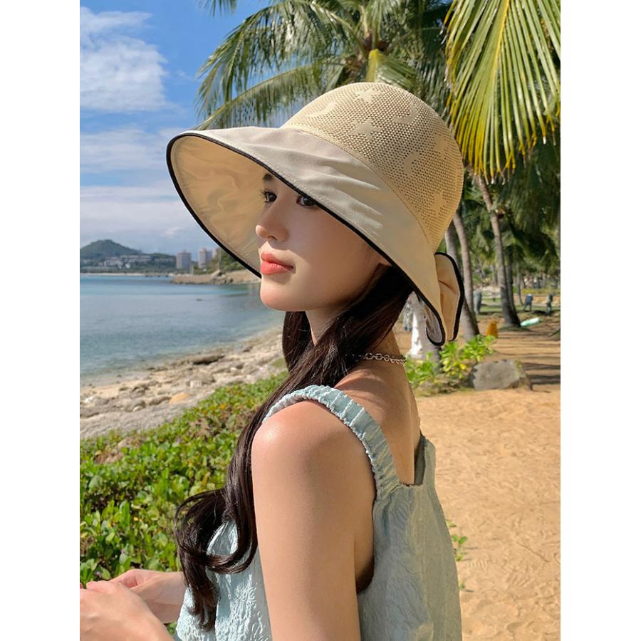帽子 レディース 春 夏つば広 uv ハット UV対策メッシュ紫外線対策 日よけ 折りたたみ |  | 03