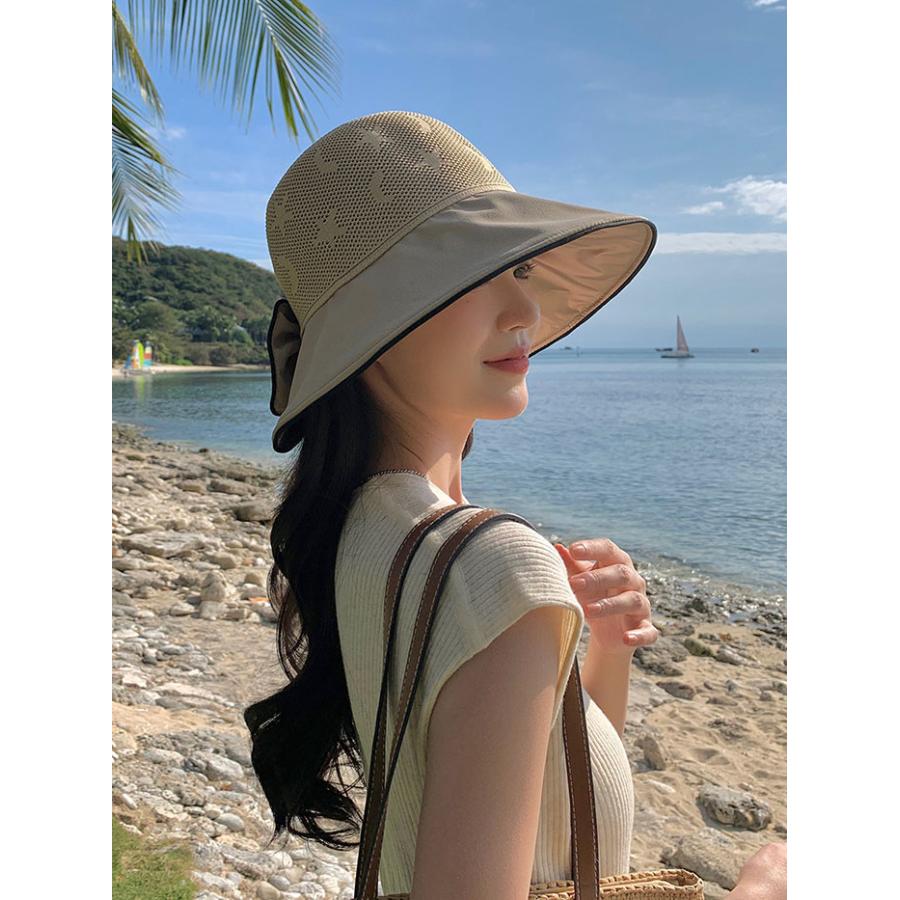 帽子 レディース 春 夏つば広 uv ハット UV対策メッシュ紫外線対策 日よけ 折りたたみ |  | 07
