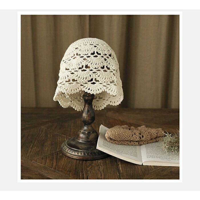 帽子 レディース 透かし編み ニット帽 レディース 春夏 帽子折りたたみ綿 大きめ 可愛い |  | 06