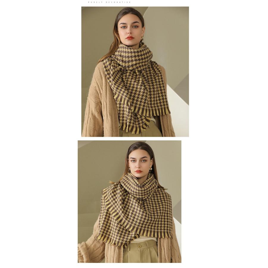 ストール 秋 レディース 大判 ストール マフラー 千鳥柄秋冬厚手 ストール 大判ストール |  | 12