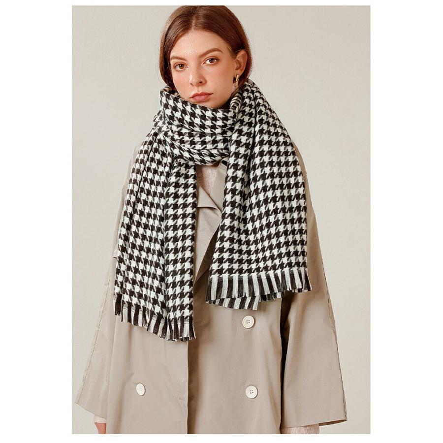 ストール 秋 レディース 大判 ストール マフラー 千鳥柄秋冬厚手 ストール 大判ストール |  | 02