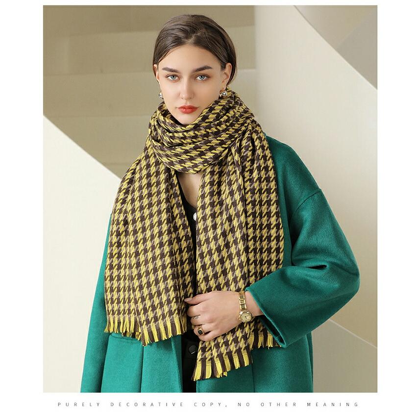 ストール 秋 レディース 大判 ストール マフラー 千鳥柄秋冬厚手 ストール 大判ストール |  | 06