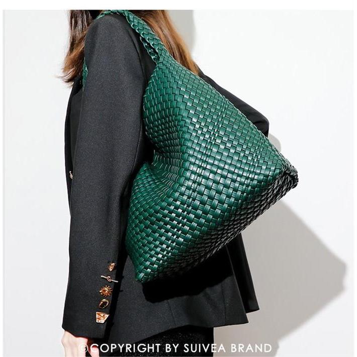 編みバッグ ハンドバッグ レディース トートバッグ 大きめ イントレチャート ワンショルダー肩掛けバッグ通勤バッグ 大容量 バッグインバッグ |  | 10