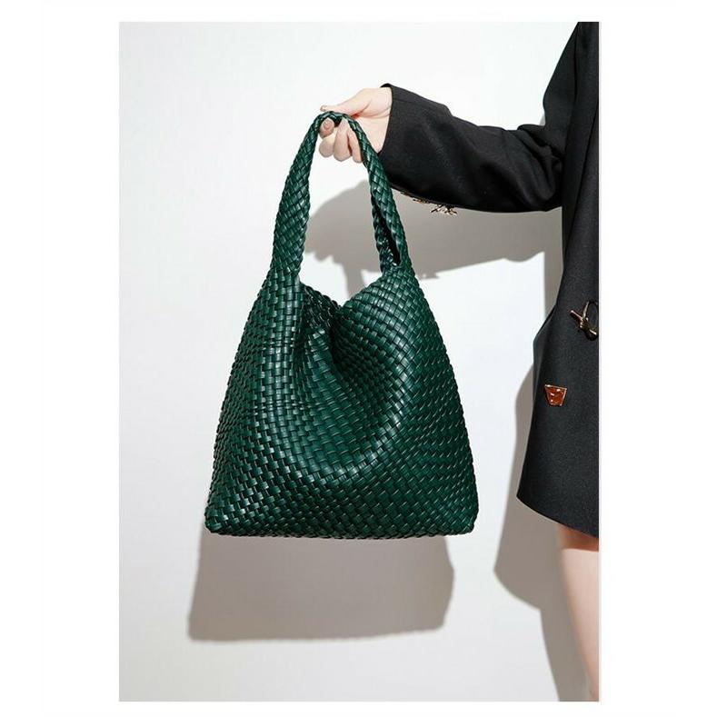 編みバッグ ハンドバッグ レディース トートバッグ 大きめ イントレチャート ワンショルダー肩掛けバッグ通勤バッグ 大容量 バッグインバッグ |  | 11
