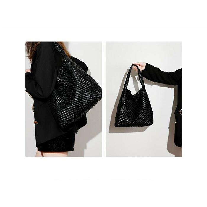 編みバッグ ハンドバッグ レディース トートバッグ 大きめ イントレチャート ワンショルダー肩掛けバッグ通勤バッグ 大容量 バッグインバッグ |  | 12