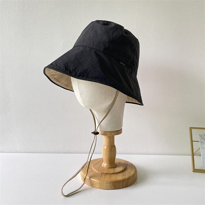 帽子 バケットハット レディース 春夏 折りたたみ 両面両色つば広紐付き uv ハット |  | 05