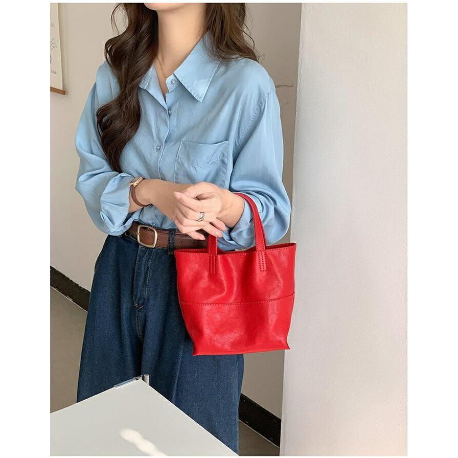 本革 バケツ型バッグ レディース 小さめ ハンドバッグ 2way ショルダーバッグ牛革バッグミニ バケツバッグ レザー |  | 15