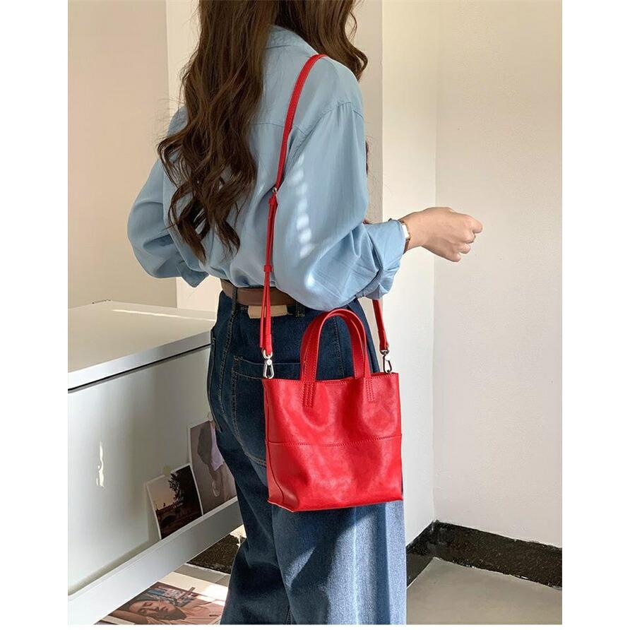 本革 バケツ型バッグ レディース 小さめ ハンドバッグ 2way ショルダーバッグ牛革バッグミニ バケツバッグ レザー |  | 16