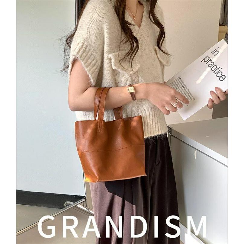 本革 バケツ型バッグ レディース 小さめ ハンドバッグ 2way ショルダーバッグ牛革バッグミニ バケツバッグ レザー |  | 01