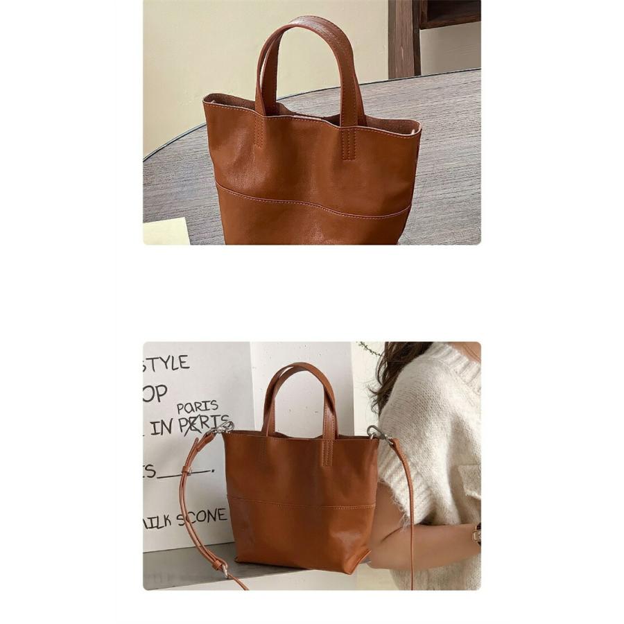 本革 バケツ型バッグ レディース 小さめ ハンドバッグ 2way ショルダーバッグ牛革バッグミニ バケツバッグ レザー |  | 02