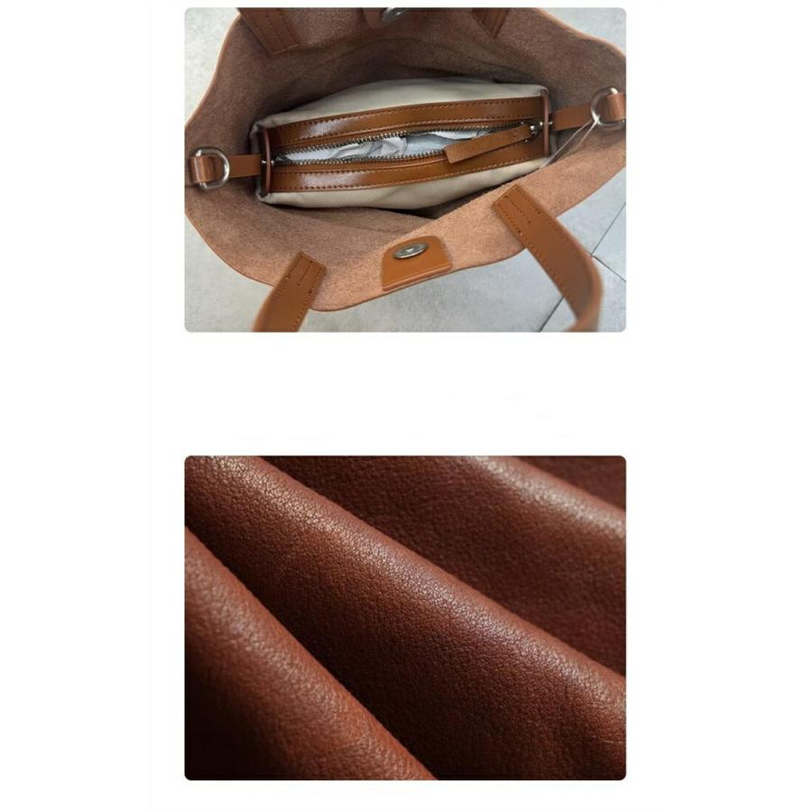 本革 バケツ型バッグ レディース 小さめ ハンドバッグ 2way ショルダーバッグ牛革バッグミニ バケツバッグ レザー |  | 03