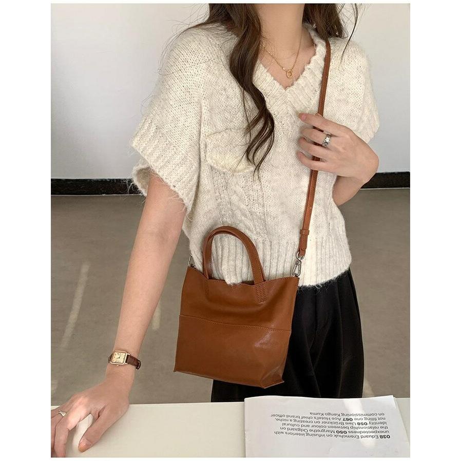 本革 バケツ型バッグ レディース 小さめ ハンドバッグ 2way ショルダーバッグ牛革バッグミニ バケツバッグ レザー |  | 06