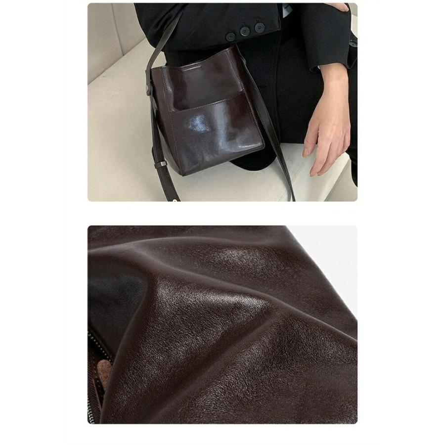 バケツ型バッグ 本革 レディース 小さめ ミニ ショルダーバッグ ミニ