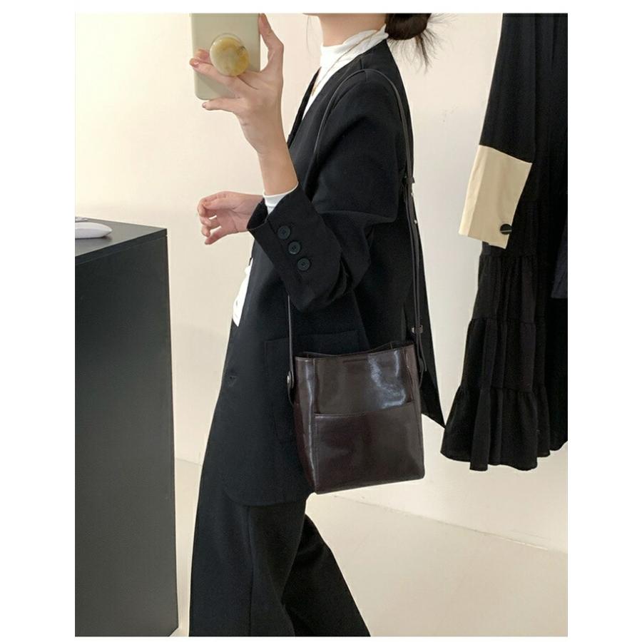 バケツ型バッグ 本革 レディース 小さめ ミニ ショルダーバッグ ミニ