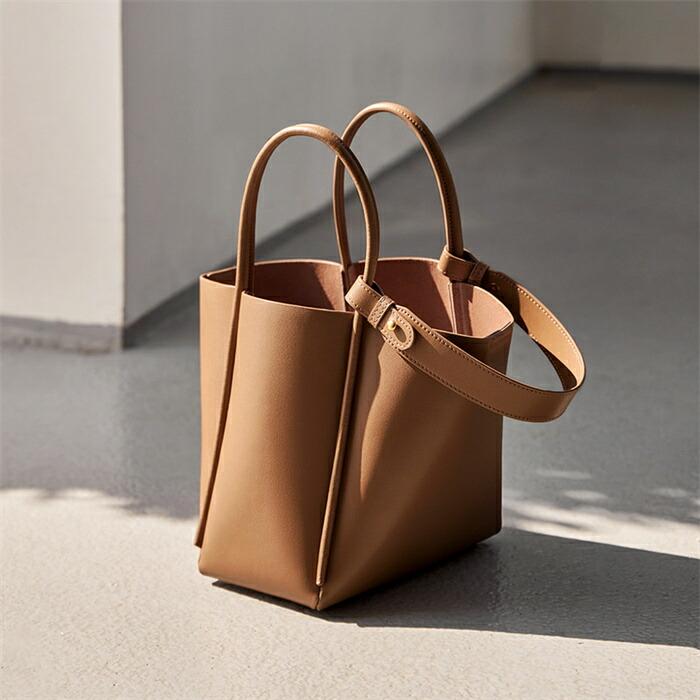 バケツ型 バッグ 本革 レディース ハンドバッグ レザー2wayショルダー