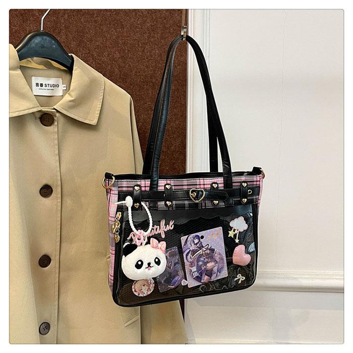 痛バッグ ビニールバッグ 推し活バッグ 痛バ トートバッグ レディース