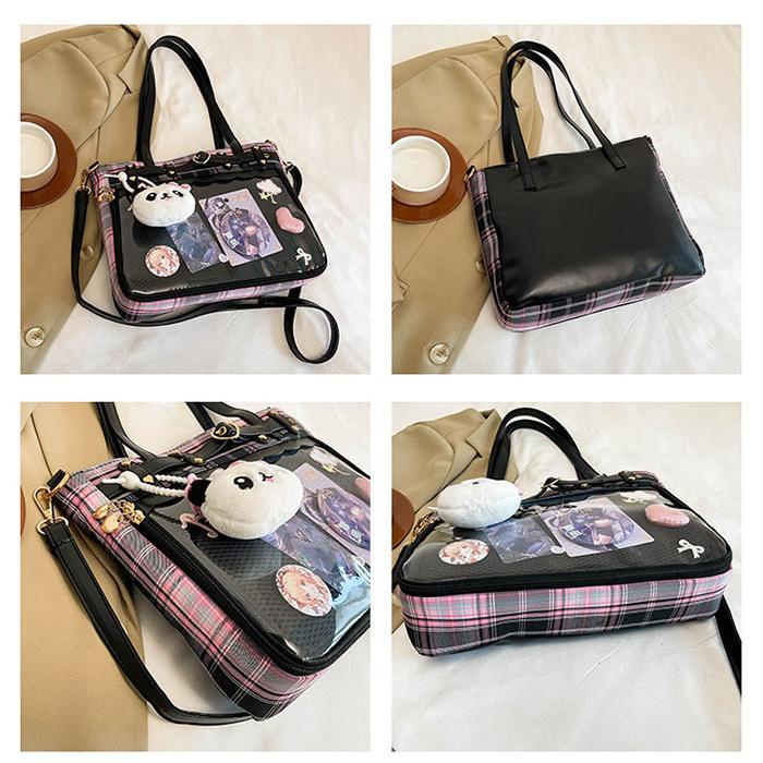 痛バッグ ビニールバッグ 推し活バッグ 痛バ トートバッグ レディース