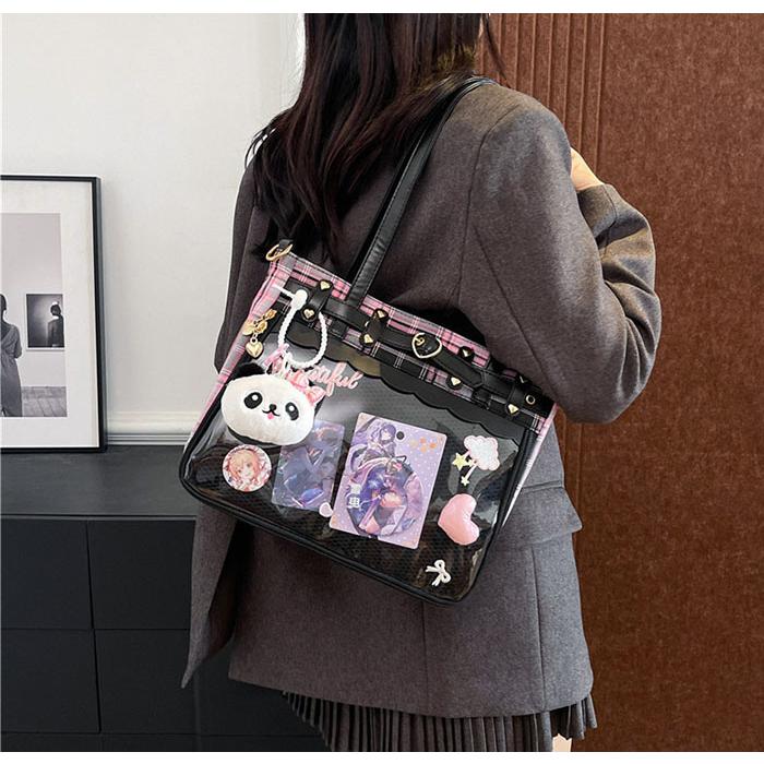 痛バッグ ビニールバッグ 推し活バッグ 痛バ トートバッグ レディース