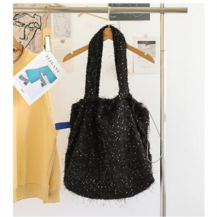 スパンコールバッグ 軽い トートバッグ レディース 大容量 肩掛けバッグ きらきらショルダーバッグ鞄 大きめ 可愛い |  | 10