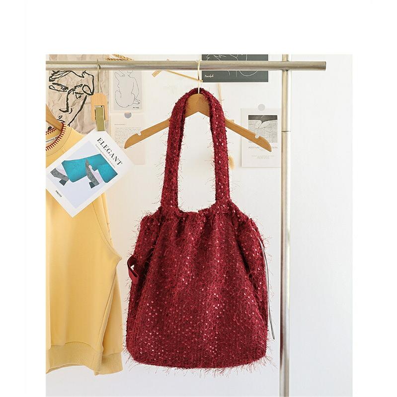 スパンコールバッグ 軽い トートバッグ レディース 大容量 肩掛けバッグ きらきらショルダーバッグ鞄 大きめ 可愛い |  | 11