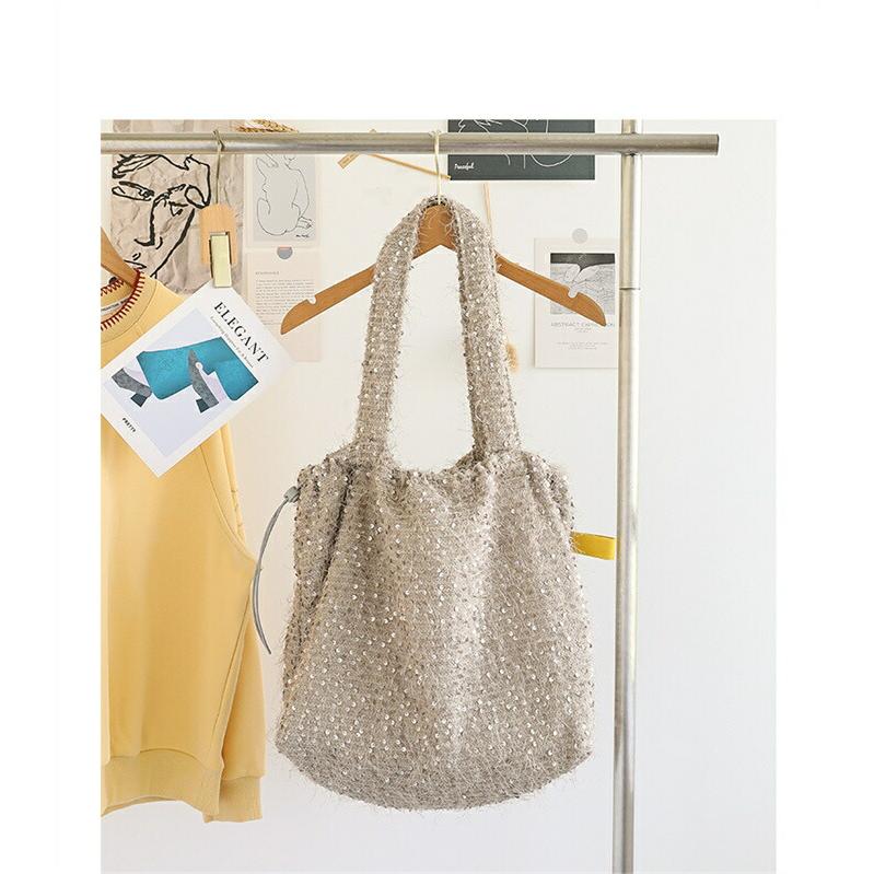 スパンコールバッグ 軽い トートバッグ レディース 大容量 肩掛けバッグ きらきらショルダーバッグ鞄 大きめ 可愛い |  | 14