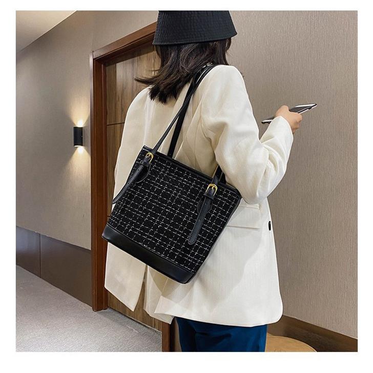 トートバッグ バケツバッグ ギンガムチェック レディース ハンドバッグ 配色バッグ 千鳥柄チェック柄小さめ ミニ 大人 |  | 10