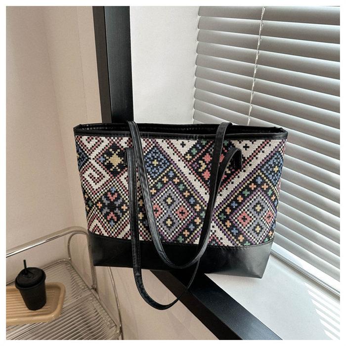 トートバッグ キャンバスバッグ レディース 肩掛けバッグ 自立 花柄 総柄エスニックショルダーバッグ ハンドバッグ リゾート |  | 16