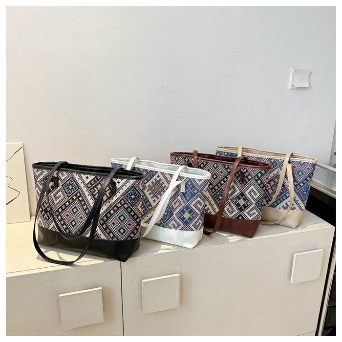 トートバッグ キャンバスバッグ レディース 肩掛けバッグ 自立 花柄 総柄エスニックショルダーバッグ ハンドバッグ リゾート |  | 17