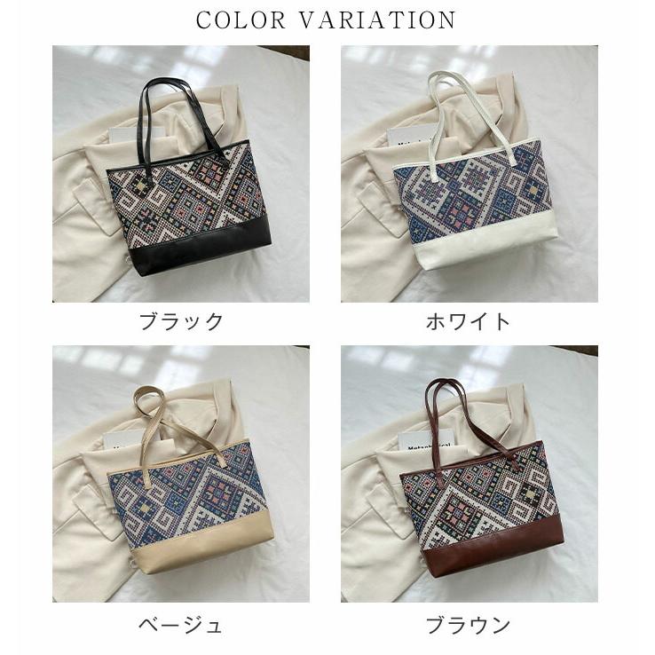 トートバッグ キャンバスバッグ レディース 肩掛けバッグ 自立 花柄 総柄エスニックショルダーバッグ ハンドバッグ リゾート |  | 19