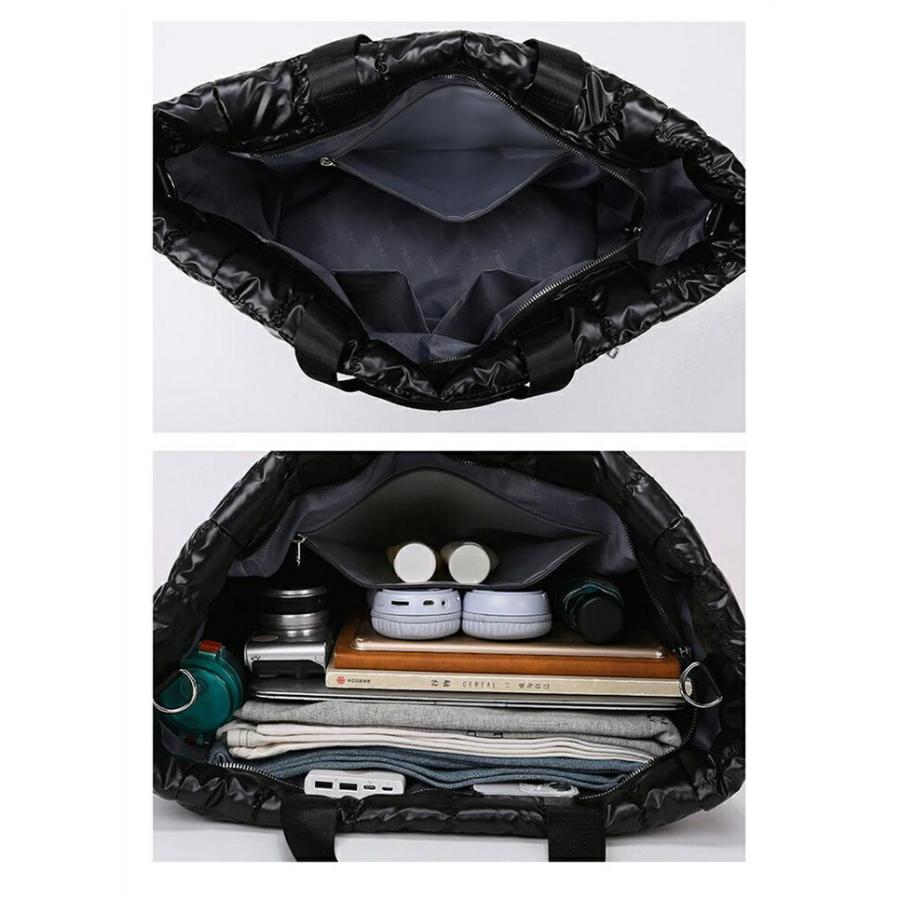 キルティング トートバッグ 中綿バッグ 大きめ レディース メンズ 大容量修学旅行軽量 ボストンバッグ キャリーオンバッグ |  | 12