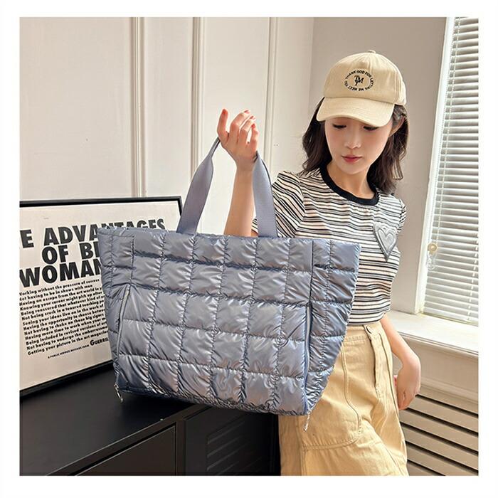 キルティング トートバッグ 中綿バッグ 大きめ レディース メンズ 大容量修学旅行軽量 ボストンバッグ キャリーオンバッグ |  | 02