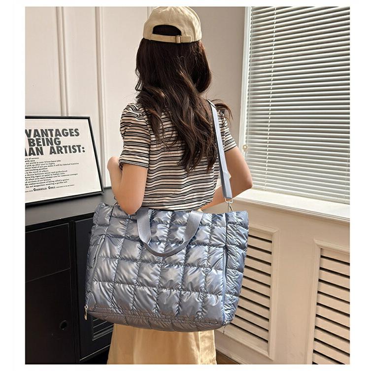 キルティング トートバッグ 中綿バッグ 大きめ レディース メンズ 大容量修学旅行軽量 ボストンバッグ キャリーオンバッグ |  | 04