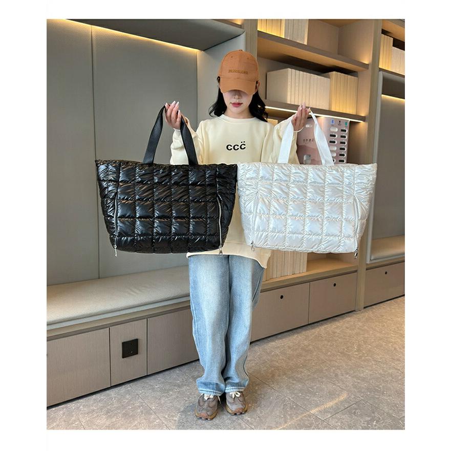 キルティング トートバッグ 中綿バッグ 大きめ レディース メンズ 大容量修学旅行軽量 ボストンバッグ キャリーオンバッグ |  | 07