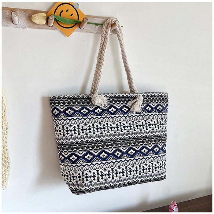 キャンバストートバッグ 夏 花柄 ボーダー レディース 大容量 肩掛けバッグ量軽軽い エスニック風 大人可愛い |  | 10