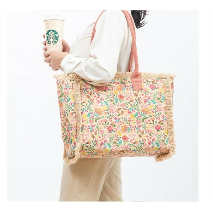 トートバッグ キャンバスバッグ タッセル レディース 肩掛けバッグ a4 花柄総柄ビッグバッグ エスニック風 ハンドバッグ |  | 02