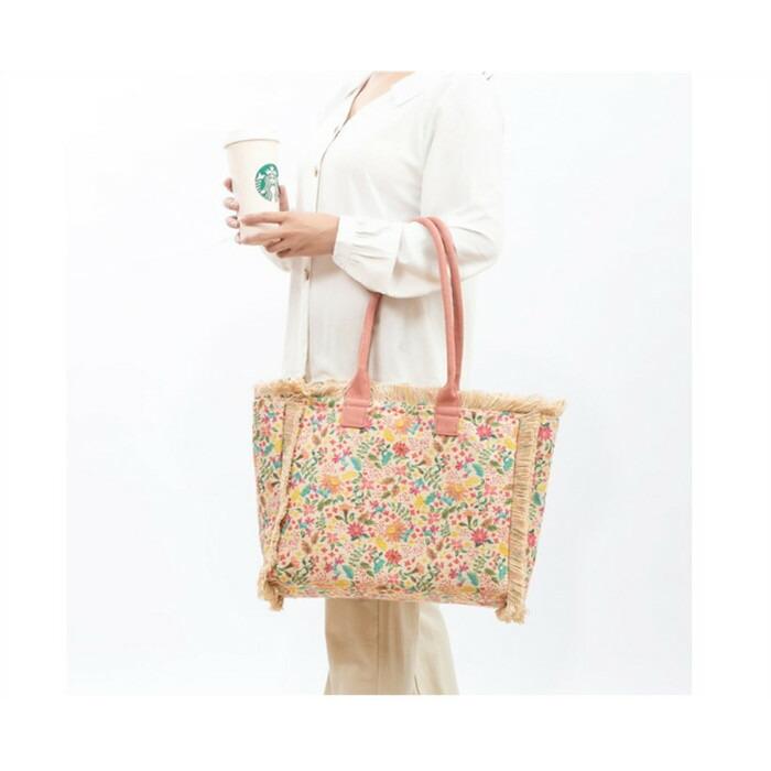 トートバッグ キャンバスバッグ タッセル レディース 肩掛けバッグ a4 花柄総柄ビッグバッグ エスニック風 ハンドバッグ |  | 03
