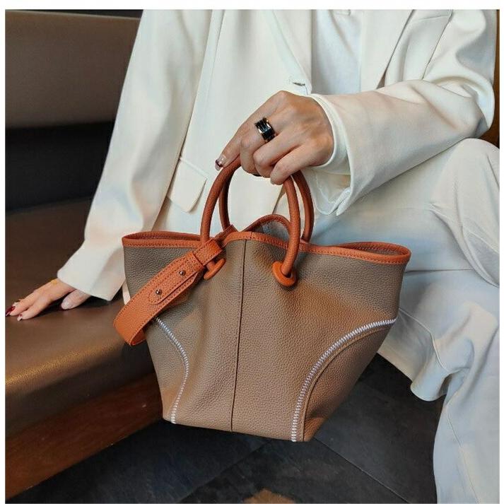 本革 キューブバッグ バケツバッグ ハンドバッグ レディース レザー トートバッグ2WAYバッグショルダーバッグ バケツ型バッグ 通勤 |  | 13