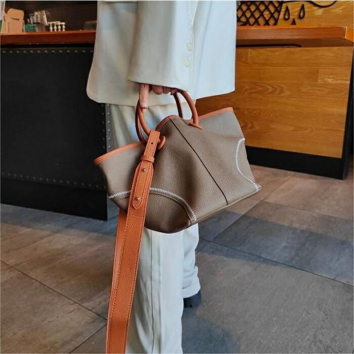 本革 キューブバッグ バケツバッグ ハンドバッグ レディース レザー トートバッグ2WAYバッグショルダーバッグ バケツ型バッグ 通勤 |  | 14