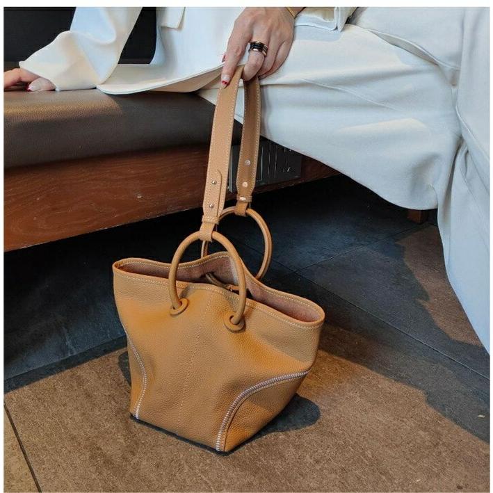 本革 キューブバッグ バケツバッグ ハンドバッグ レディース レザー トートバッグ2WAYバッグショルダーバッグ バケツ型バッグ 通勤 |  | 06