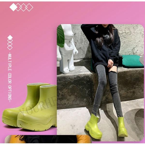 厚底レインブーツ レディース ショート 完全防水 おしゃれ かわいい ショートブーツ レインシューズ 雨 雪 ファッション レインシューズ  軽量 |  | 04
